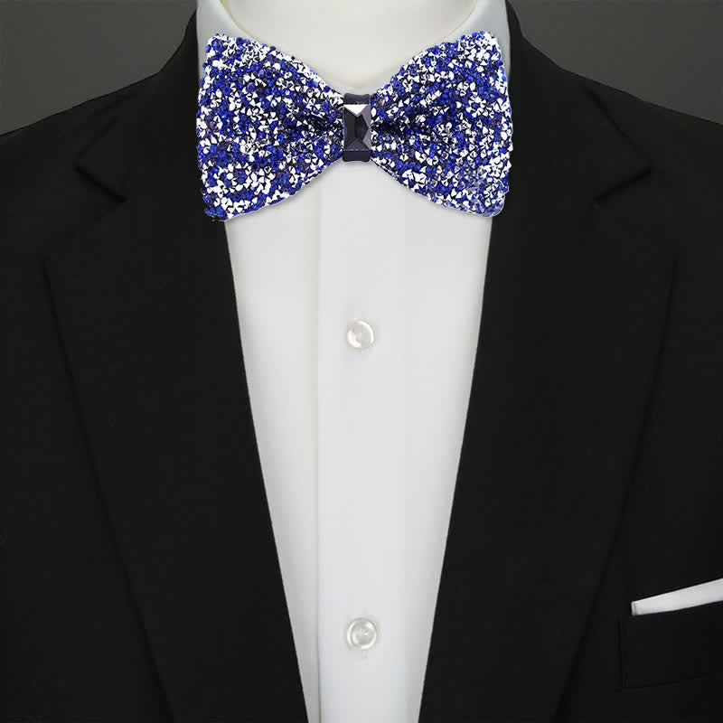Pajarita con cristales brillantes y estrellas para hombre