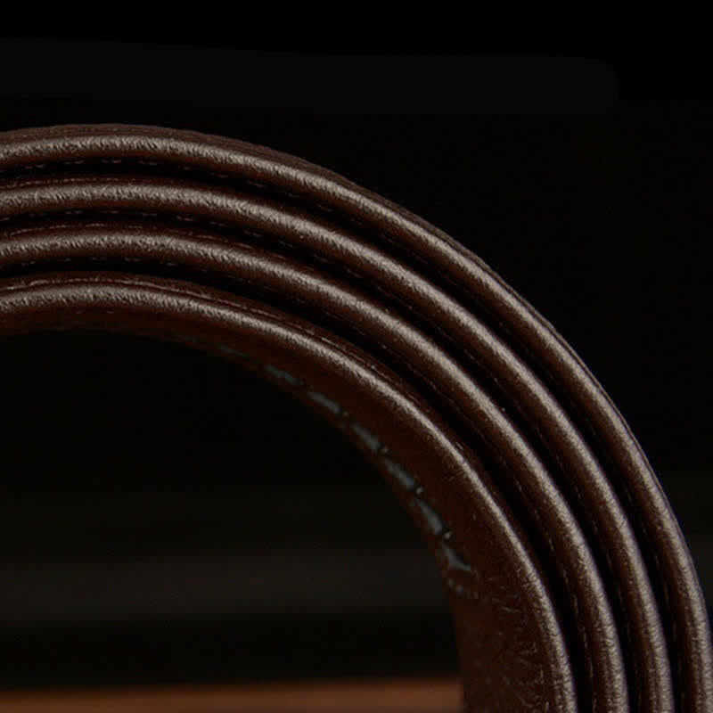 Cinturón de piel con estampado de cocodrilo y hebilla de cocodrilo para hombre