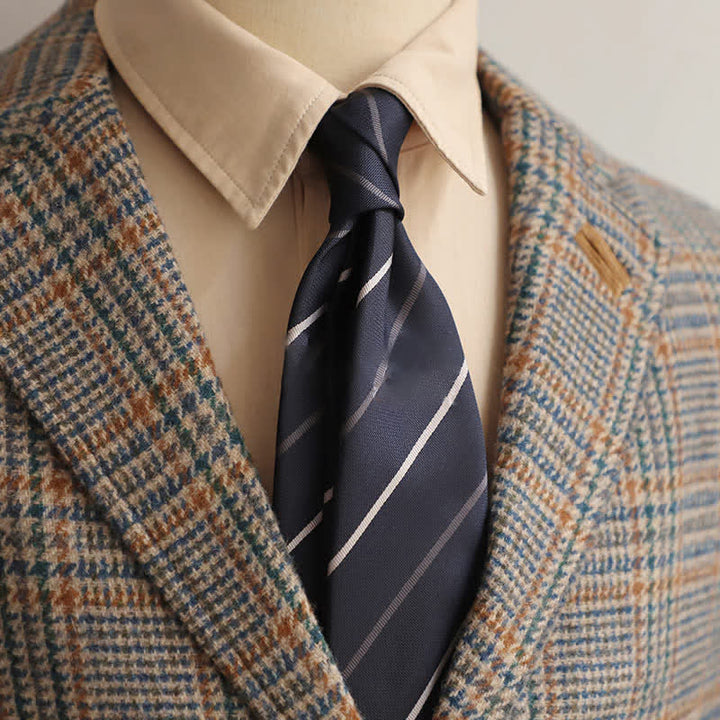 Corbata clásica de rayas para uso diario en la oficina para hombre