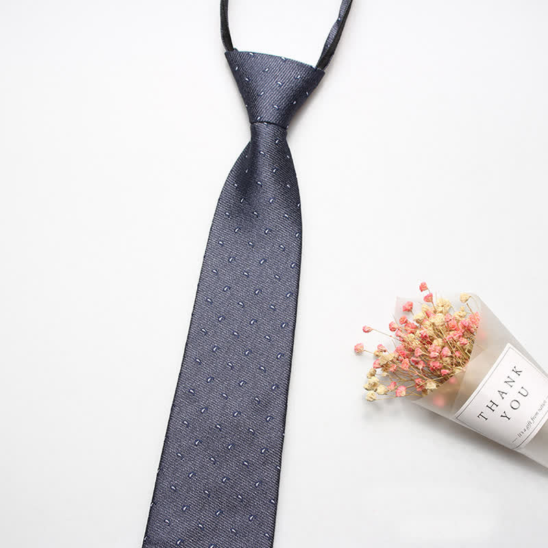 Corbata con cremallera y estampado de cachemira micro de moda para hombre