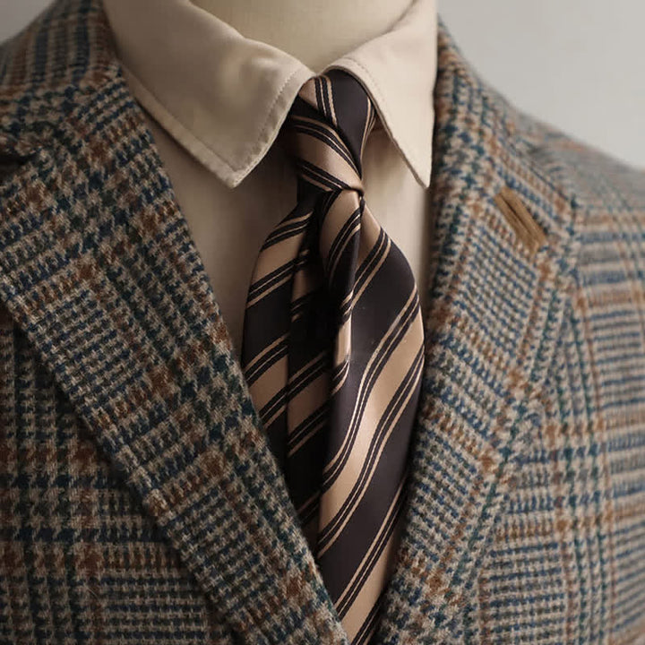 Corbata clásica de rayas para uso diario en la oficina para hombre