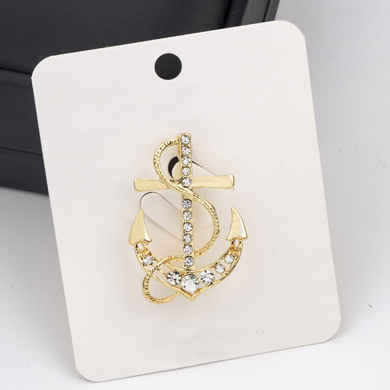 Broche de ancla de barco de mar para hombre