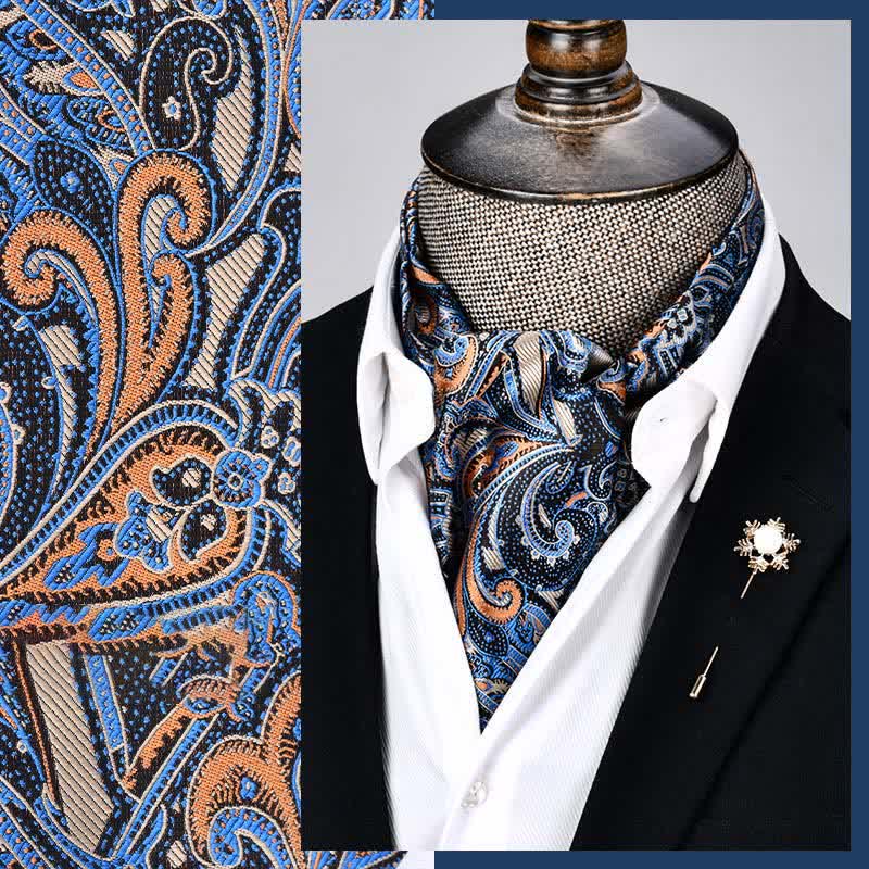 Corbata con estampado floral y cachemir de SteelBlue Modern para hombre