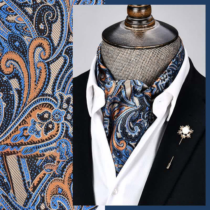 Corbata con estampado floral y cachemir de SteelBlue Modern para hombre