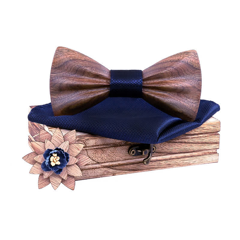 Juego de 3 pajaritas de madera con pliegues tallados a mano para hombre