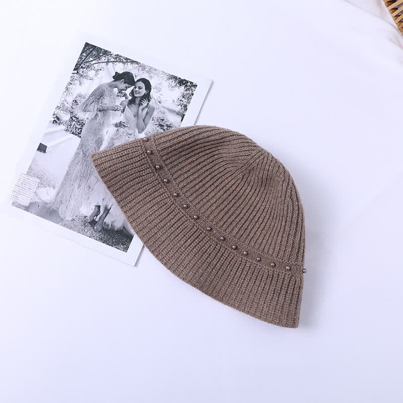 Sombrero de pescador con perlas para vacaciones de mujer