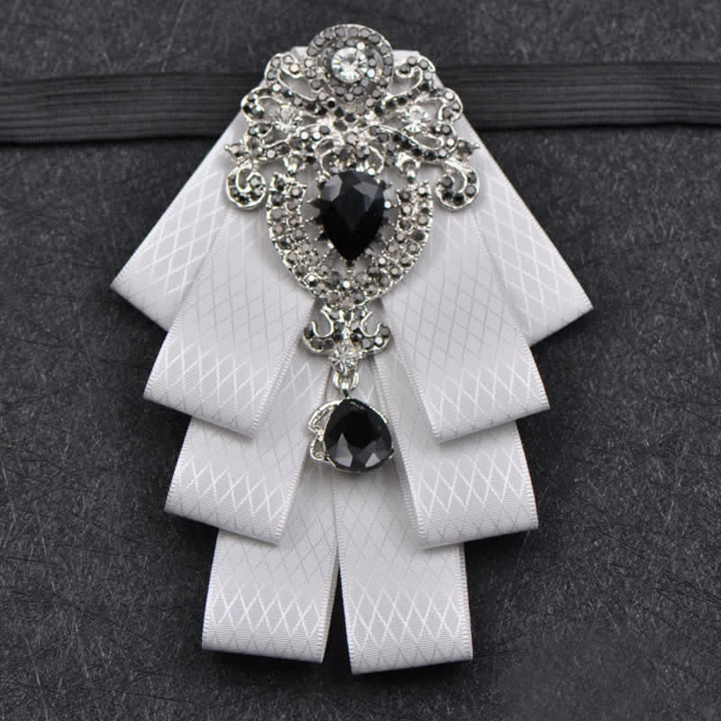 Conjunto de 3 pajaritas con diamantes de imitación negros a cuadros