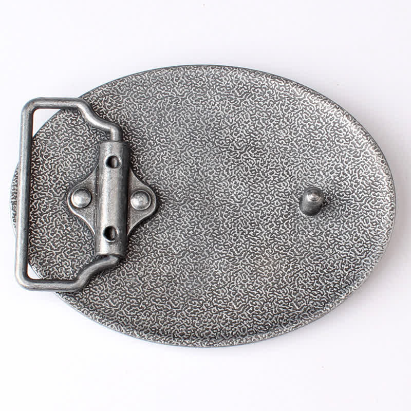 Cinturón de cuero con hebilla de cuentas turquesas para hombre, hecho a mano, con caballos corriendo