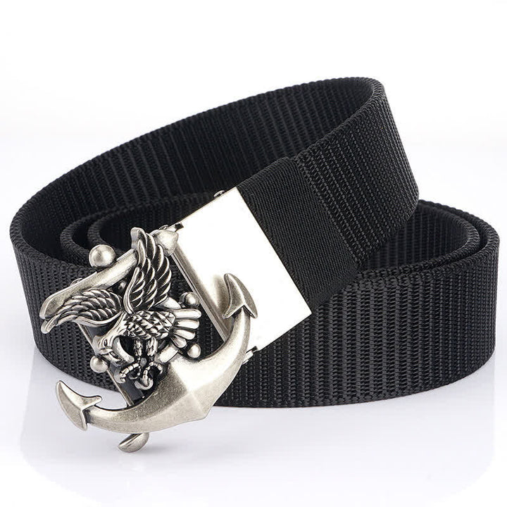 Cinturón de nailon con ancla de águila para hombre.