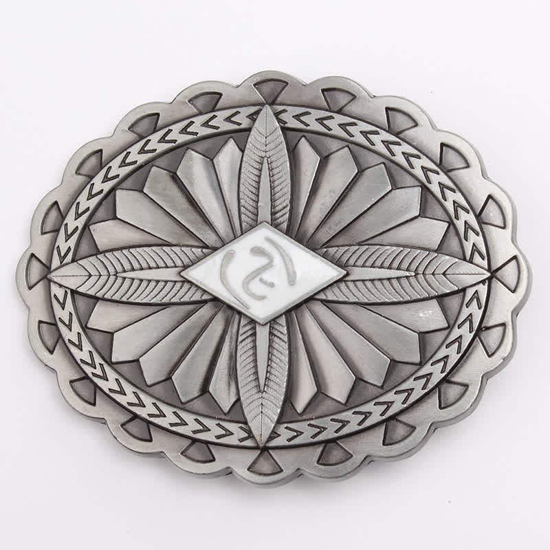 Cinturón de cuero con hebilla de tótem tribal indio para hombre, hecho a mano