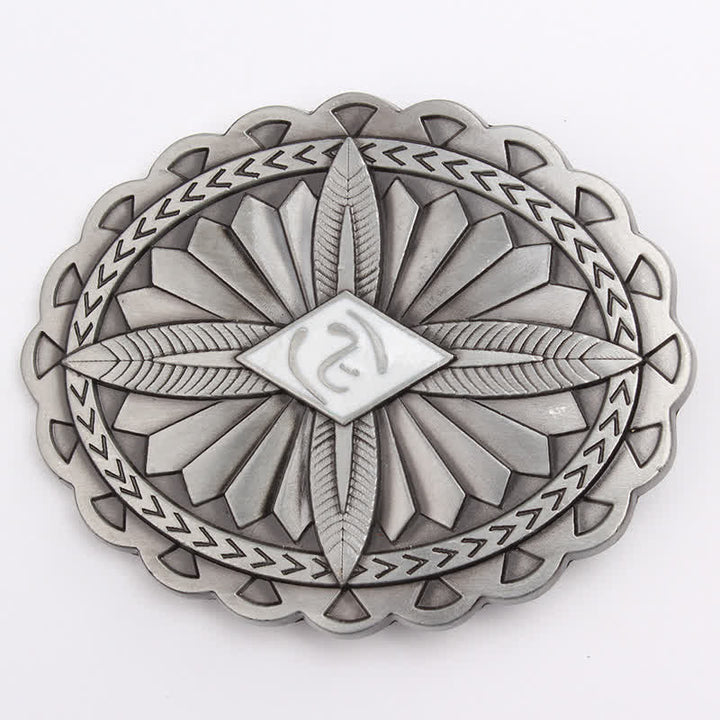 Cinturón de cuero con hebilla de tótem tribal indio para hombre, hecho a mano