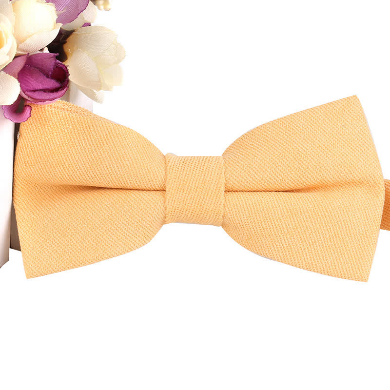 Pajarita formal de gamuza color caramelo liso para hombre