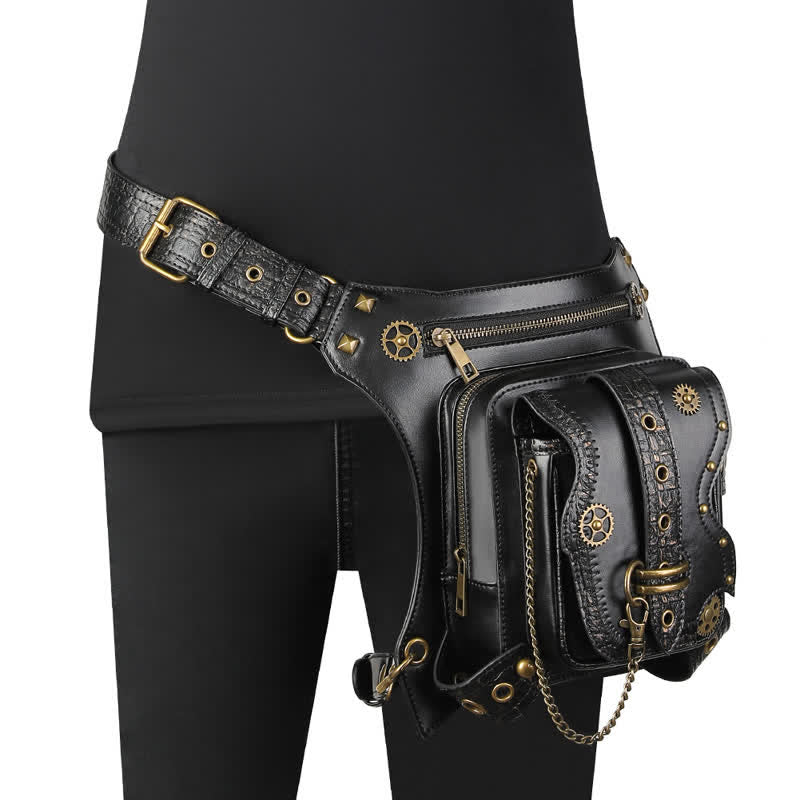 Riñonera con cadena Steampunk para exteriores