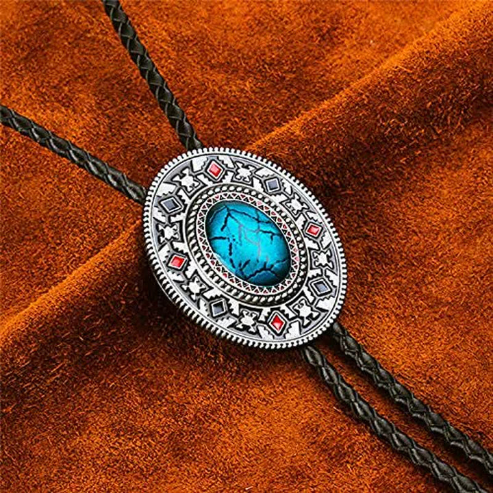 Corbata bolo clásica con tótem indio nativo