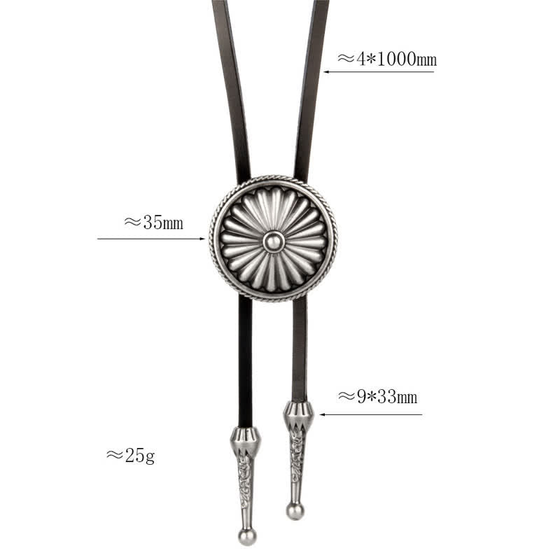 Cadena de suéter con forma de concho redondo