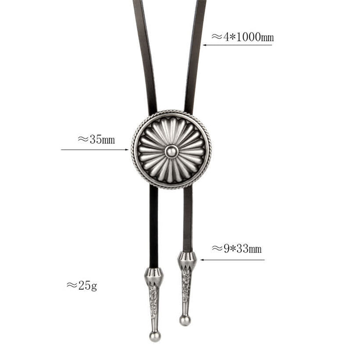 Cadena de suéter con forma de concho redondo