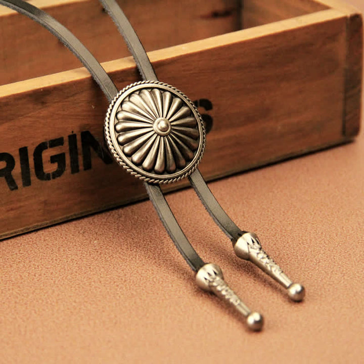 Cadena de suéter con forma de concho redondo
