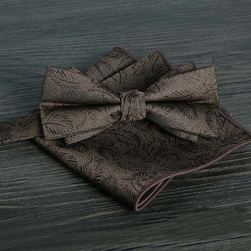 Conjunto de 2 pajaritas formales de boda con lunares y flores para hombre