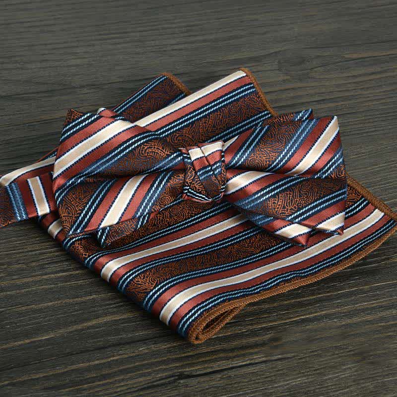 Conjunto de 2 pajaritas formales de boda con lunares y flores para hombre