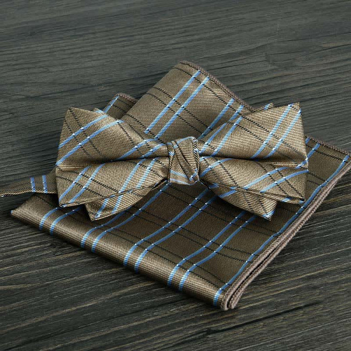 Conjunto de 2 pajaritas formales de boda con lunares y flores para hombre