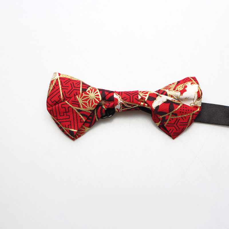 Pajarita de algodón para boda con estampado real para hombre