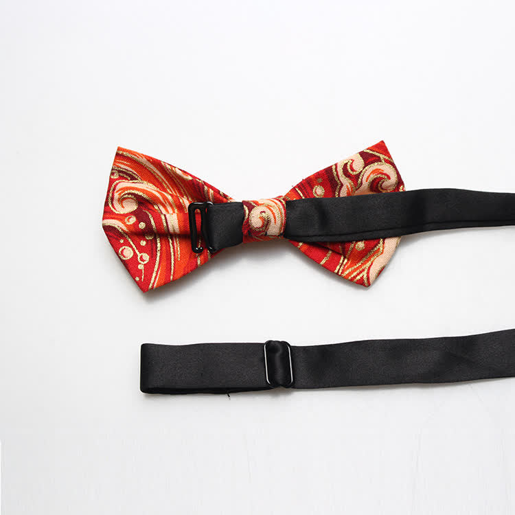 Pajarita de algodón para boda con estampado real para hombre