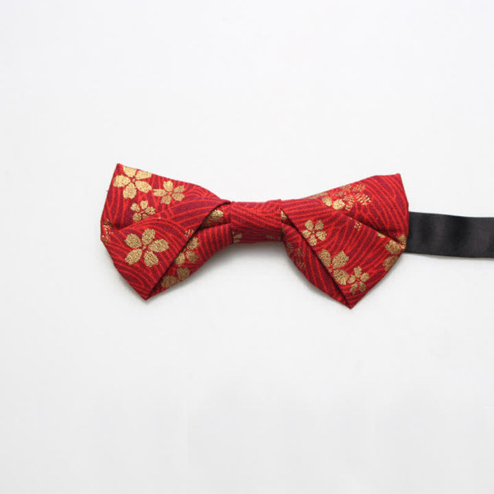 Pajarita de algodón para boda con estampado real para hombre