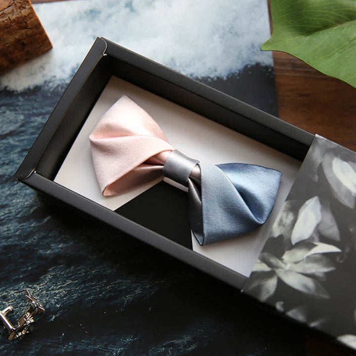 Pajarita con degradado de color rosa y azul para hombre