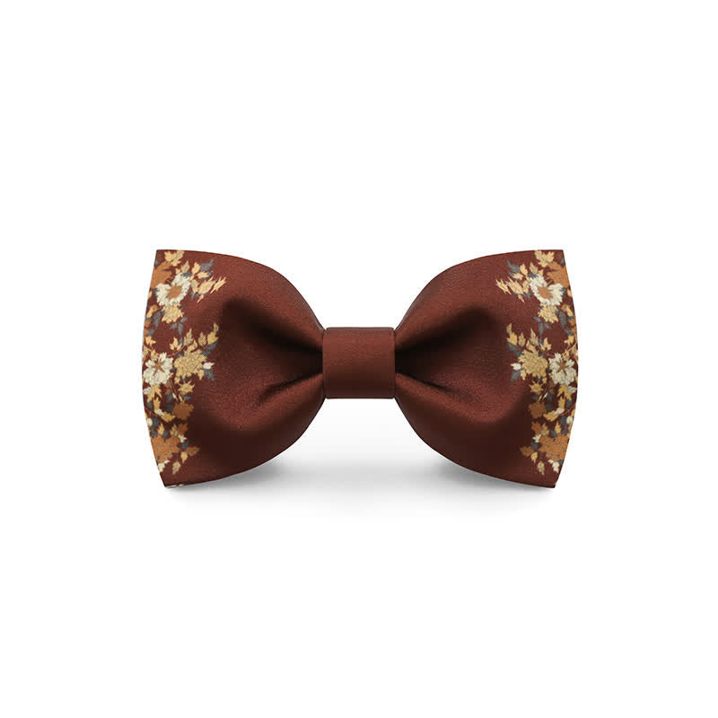 Pajarita de boda con estampado de flores rojas para hombre