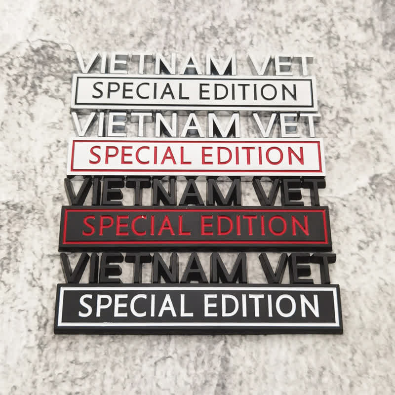 Pegatina de metal para coche con la edición de veteranos de Vietnam