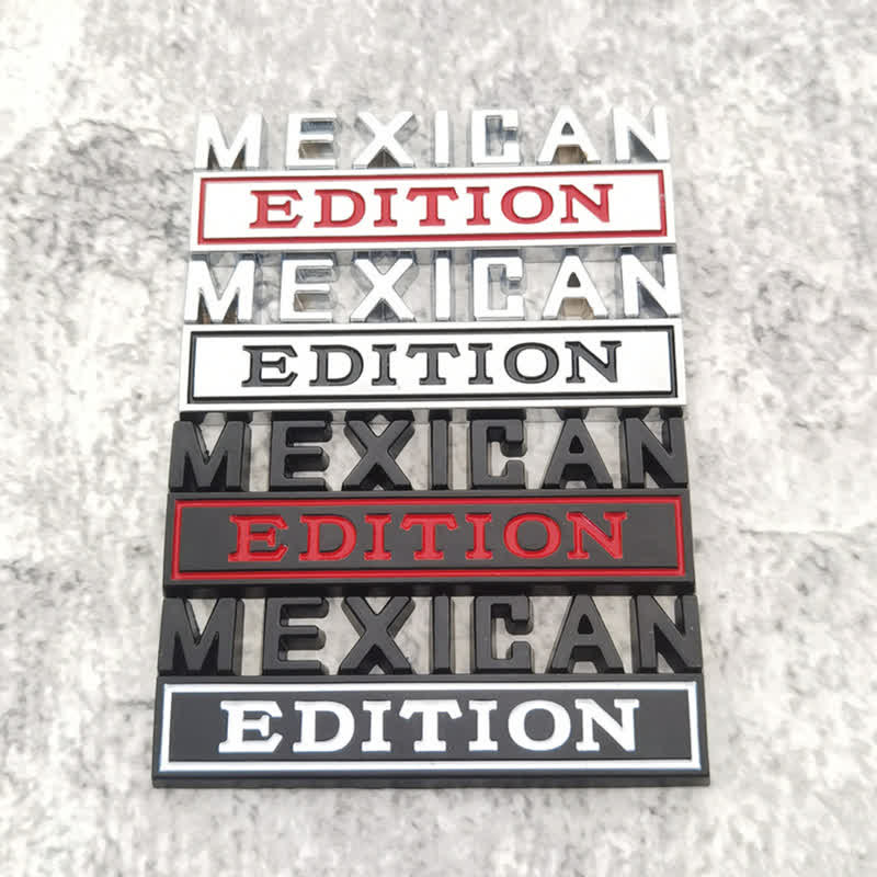 EDICIÓN MEXICANA Adhesivo metálico para coche