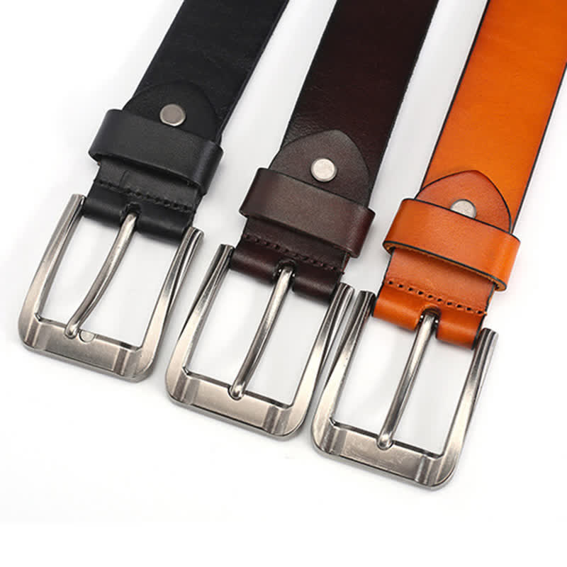 Cinturón unisex de cuero con tachuelas y remaches hexagonales