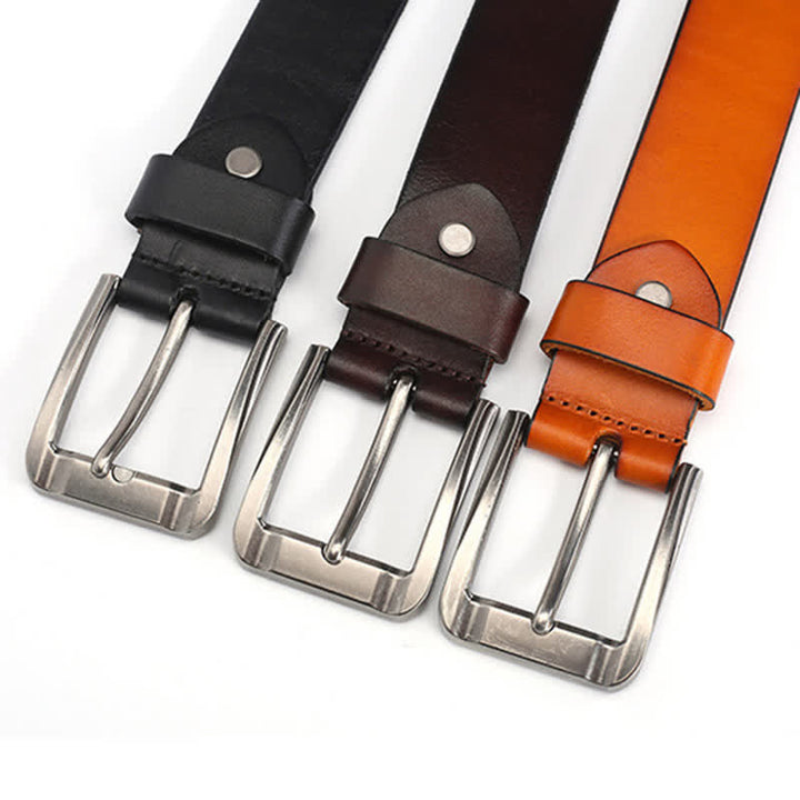 Cinturón unisex de cuero con tachuelas y remaches hexagonales