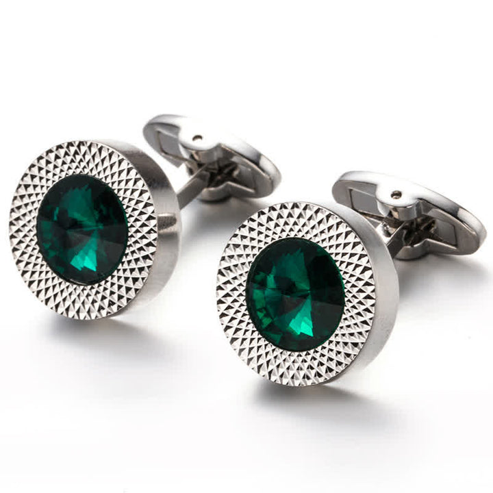 Gemelos de cristal con piedras preciosas para hombre