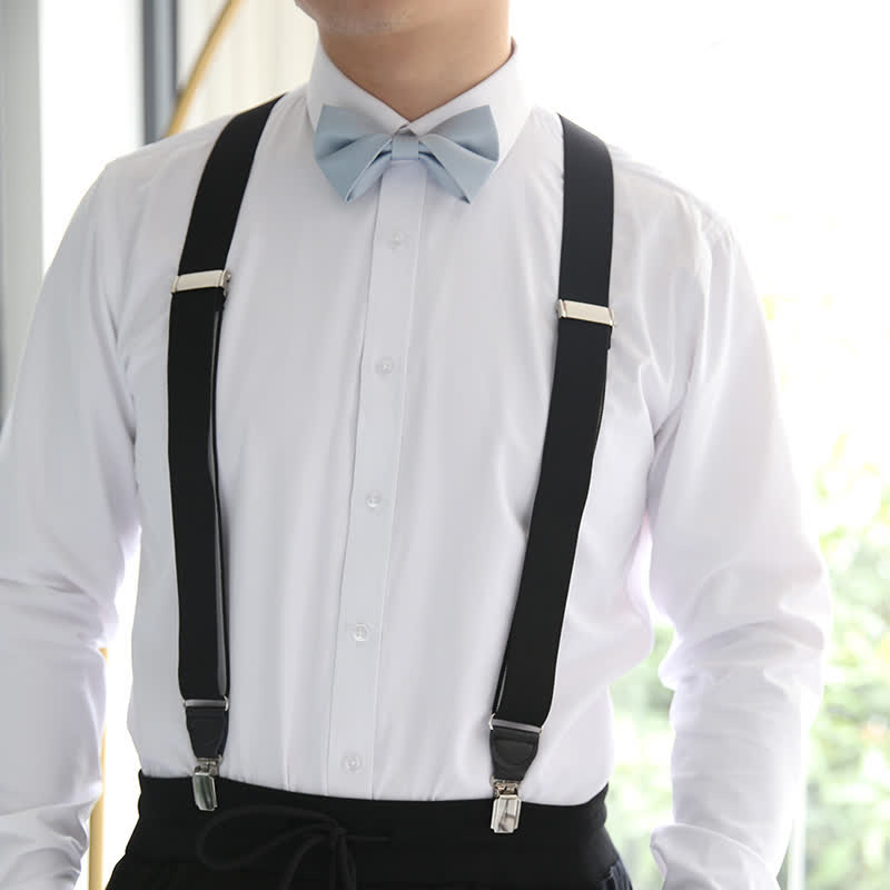 Pajarita clásica sencilla de color liso para boda para hombre