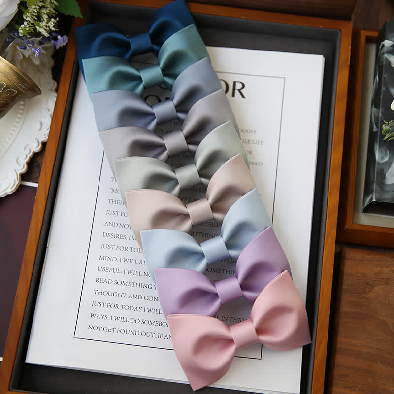 Pajarita clásica sencilla de color liso para boda para hombre