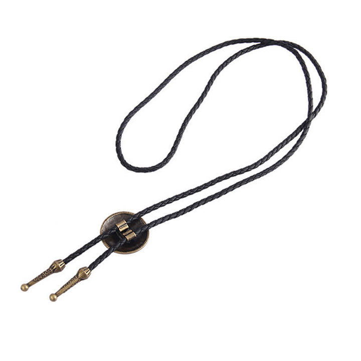 Corbata de bolo de rodeo con cabeza de ciervo del oeste de vaquero