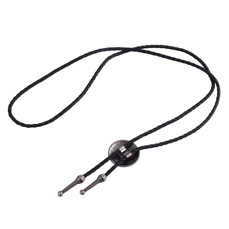 Corbata de bolo de rodeo con cabeza de ciervo del oeste de vaquero