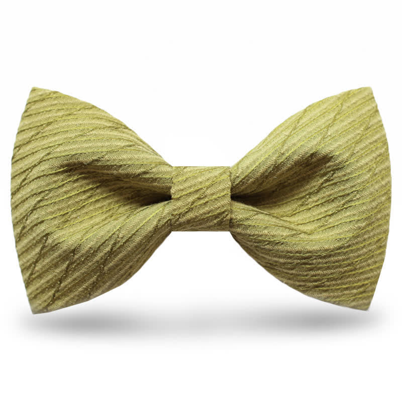 Pajarita de boda de sarga de la serie verde para hombre