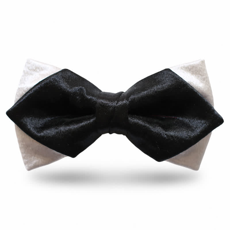 Pajarita negra de doble capa Gainsboro para hombre