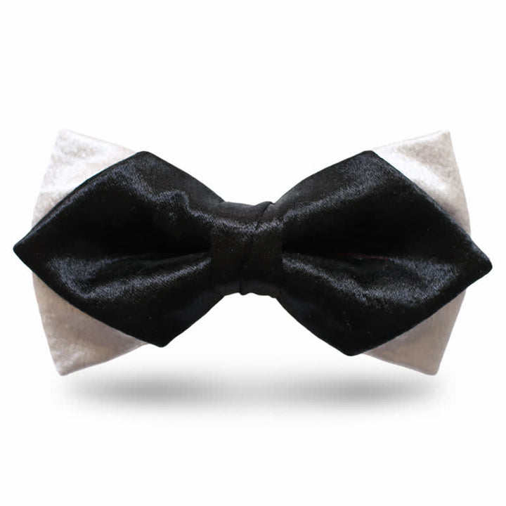 Pajarita negra de doble capa Gainsboro para hombre