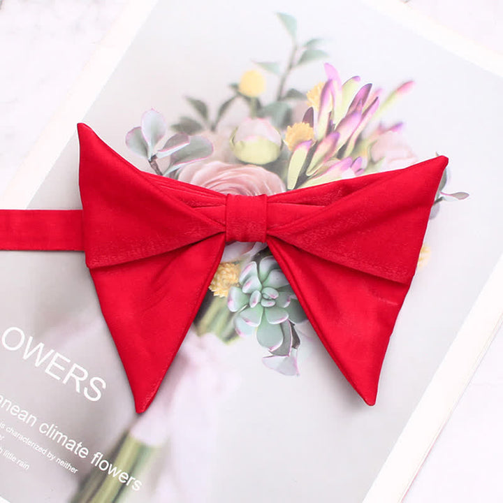 Pajarita de hombre de gran tamaño con diseño plegado y brillante