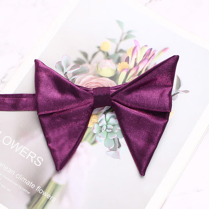 Pajarita de hombre de gran tamaño con diseño plegado y brillante