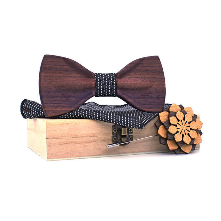 Juego de 3 pajaritas decorativas de madera natural para hombre