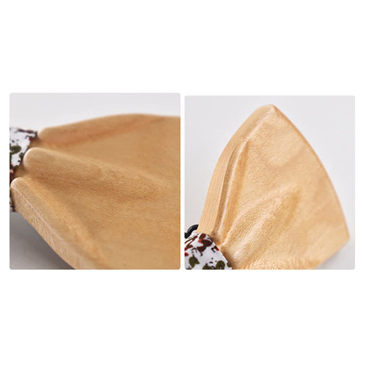 Juego de 4 pajaritas de madera con diseño 3D de moda para hombre.