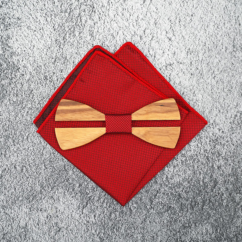 Juego de 3 pajaritas de madera con bigote hueco divertido para hombre