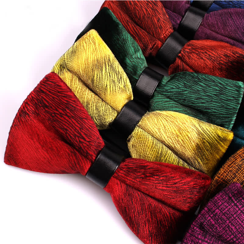 Pajarita de terciopelo elegante para banquetes de hombre