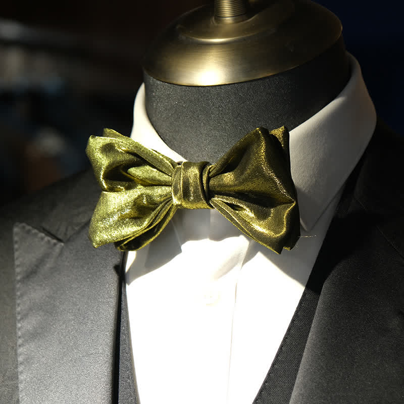 Pajarita para hombre en color verde oliva, roja y brillante