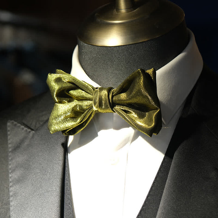 Pajarita para hombre en color verde oliva, roja y brillante