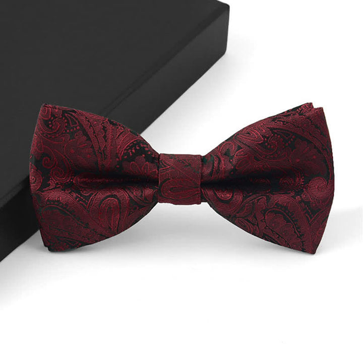 Precioso conjunto de 3 pajaritas y pañuelo color burdeos para hombre